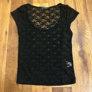 Brandy Melville Black Fitted Blouse